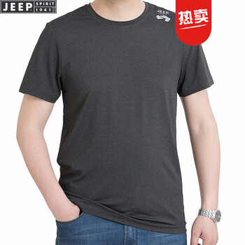 吉普（JEEP） 短袖 男士T恤 黑灰色 XL，L，XXXL，XXL，M