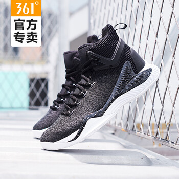 361度籃球鞋曜石黑/361度白 38