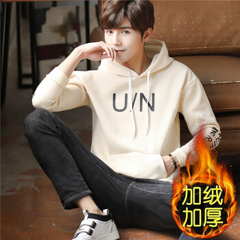 快樂嘉人 長袖 男士T恤 加絨UN卡其 S，XL，L，XXXL，XXL，M
