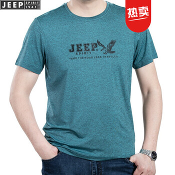 吉普（JEEP） 短袖 男士T恤 胡藍(lán)TS0062 