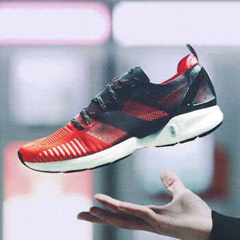 李寧（LI-NING）跑步鞋009-8亮茄紅/標(biāo)準(zhǔn)黑 42