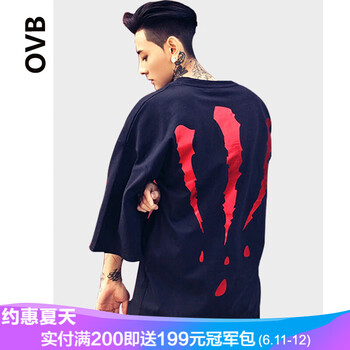 ovb 短袖 男士T恤 二代黑衣紅爪 