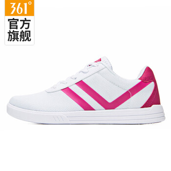361度板鞋361度白/靚玫瑰 35，36，37，38，39