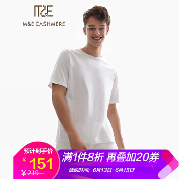 M&E 短袖 男士T恤 本白010 