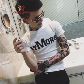 C2潮朝（C2 CHAO CHAO） 短袖 男士T恤 黑色DsA216-D02- 