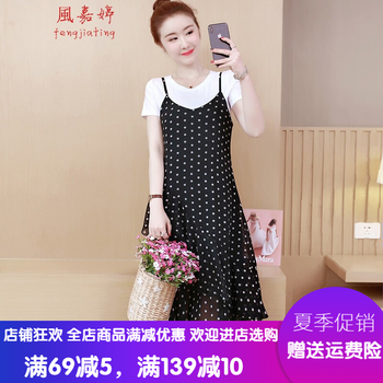 風(fēng)嘉婷 圓點(diǎn) 波點(diǎn) 連衣裙