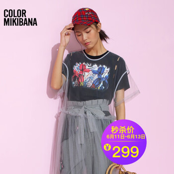 COLORMIKIBANA  短袖 T恤 女 圓領(lǐng)