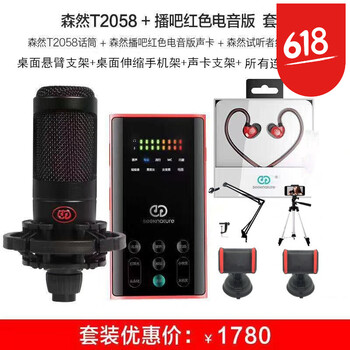 森然（Seeknature）  手持 麥克風 播吧電音+T2058套裝