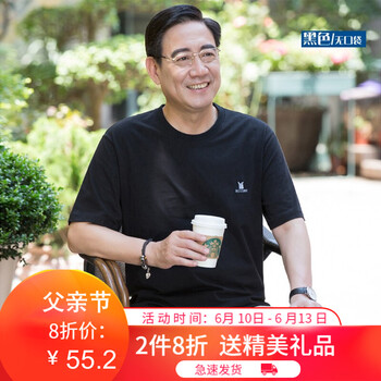 雷迪倫（leidilun） 短袖 男士T恤 黑色 