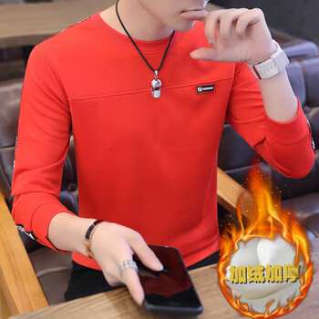 快樂(lè)嘉人 長(zhǎng)袖 男士T恤 wy12紅 XL，L，M，XXL，XXXL