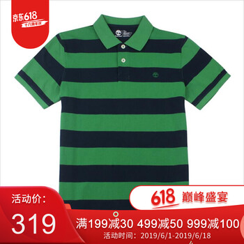 天木蘭（timberland） 短袖 男士T恤 300 綠/深藍(lán) 條紋 