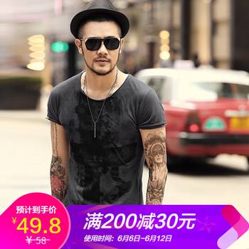 型男會社MIXLIMITED 短袖 男士T恤 深灰（3XL預售10天） 