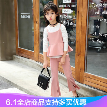 女童秋裝吊帶褲