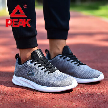 匹克（PEAK）跑步鞋淺灰/黑色 42