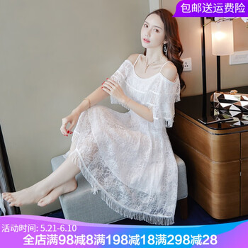 一字肩長(zhǎng)裙，打造甜美小仙女