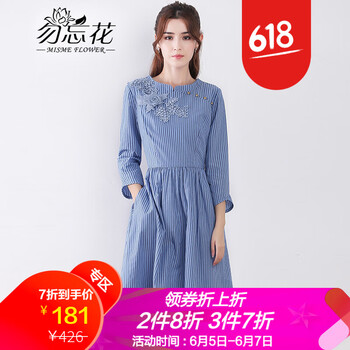 勿忘花  口袋 連衣裙
