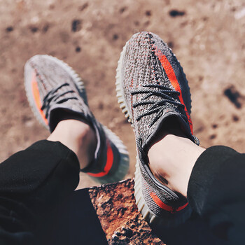 瑪薩皇冠（Maza Hongnan）跑步鞋灰橙【情侶款】 35