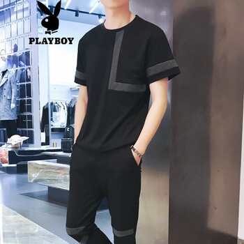 花花公子（PLAYBOY） 短袖 男士T恤 50(短袖長褲)6號色 
