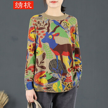 元素,小鹿,復(fù)古,新款,流行,趨勢(shì),毛衣,樣式