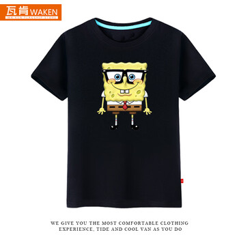 瓦肯（WAKEN） 短袖 男士T恤 黑色1 S，XL，L，XXL，M，XXXL