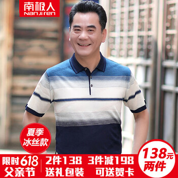 南極人（Nanjiren） 短袖 男士T恤 D801藍色 