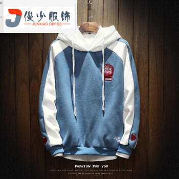 尊尚鳥（ zunshangniao） 長袖 男士T恤 藍(lán)色拳頭衛(wèi)衣 S，XL，L，M，XXL
