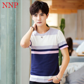 NNP 短袖 男士T恤 紫灰色-8501 