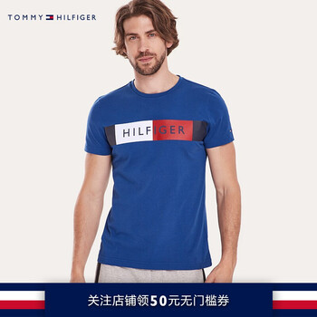 TOMMY HILFIGER 短袖 男士T恤 藍(lán)色431 