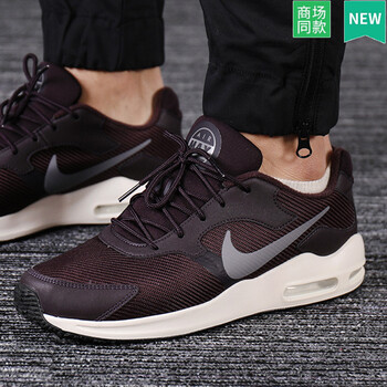 耐克（NIKE）跑步鞋916768-602/灰勃艮第酒紅 后掌氣墊 