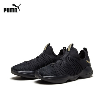 彪馬（PUMA）跑步鞋黑色-鐵金色-01 