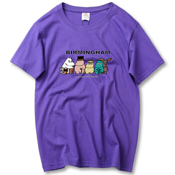 歐倫薩（OULUNSA） 短袖 男士T恤 紫色 動(dòng)物 