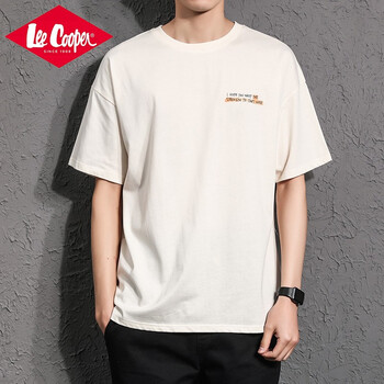 Lee Cooper 短袖 男士T恤 白杏色 