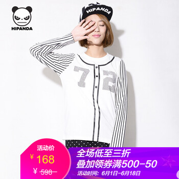 HIPANDA  短袖 T恤 女 半開領(lǐng)