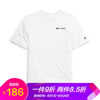 champion 短袖 男士T恤 WHITE 白色 