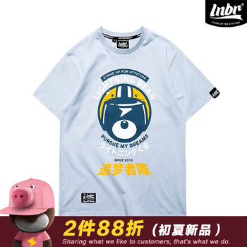 LIGHTNING BEAR 短袖 男士T恤 藍(lán)色 