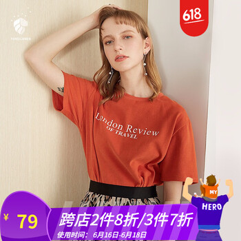 范思藍(lán)恩 刺繡 短袖 T恤 女 圓領(lǐng)