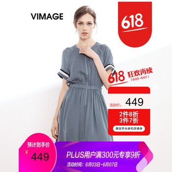 大牌v領連衣裙