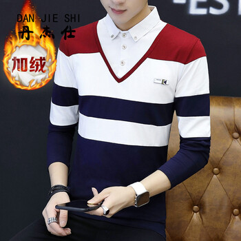 丹杰仕（DANJIESHI） 長(zhǎng)袖 男士T恤 紅色 XL，L，M，XXXL，XXL