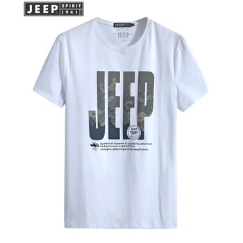 吉普（JEEP） 長袖 男士T恤 01白色 