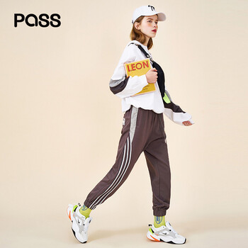 Pass 調(diào)節(jié)腰 直筒褲 女 長褲 休閑褲