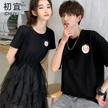 初宜（CHUYI） 印花 短袖 T恤 女 圓領(lǐng)
