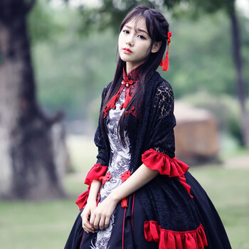 印花蕾絲發(fā)飾