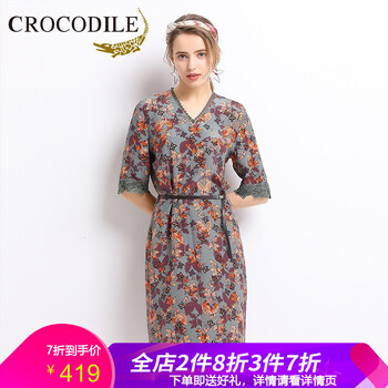 鱷魚(yú)恤（CROCODILE）  印花，蕾絲 連衣裙