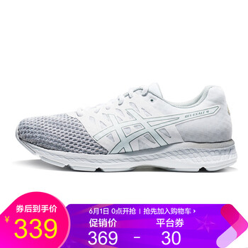 亞瑟士（asics）跑步鞋白色/灰色T8D0Q-0196 