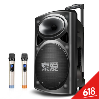 索愛（soaiy） SA-T19 音箱/音響 12寸重低音+2支無線話筒