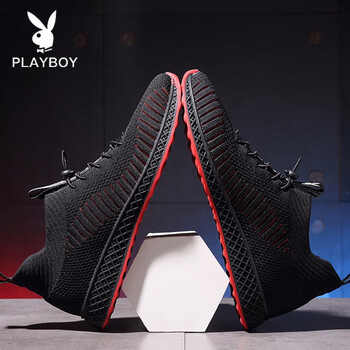 花花公子（PLAYBOY）男士黑紅色 43