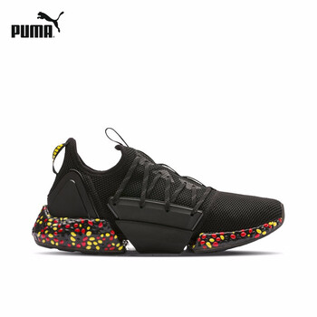 彪馬（PUMA）跑步鞋黑色-閃電黃-鮮紅色 10 