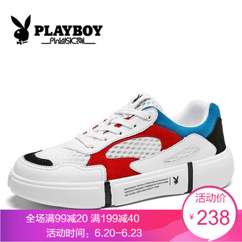 花花公子（PLAYBOY）男士網(wǎng)面款紅藍 41