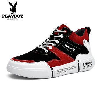 花花公子（PLAYBOY）男士黑/紅 38