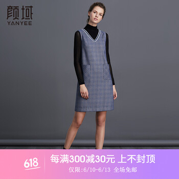顏域（YANYEE） 格子  連衣裙